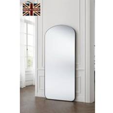 Black arch mirror full length Yearn Mirrors Soho Curved Arch Full Length Black Wall Mirror