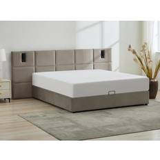 Camas Vente-unique Canapé Abatible 180 x 200 cm Terciopelo Gray Cama con Estructura