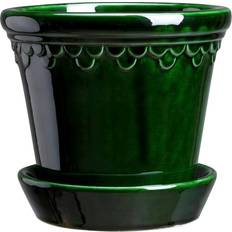 Bergs Potter Krukker, Planter & Dyrkning Bergs Potter Københavner Glazed Pot - Emerald Green Krukke
