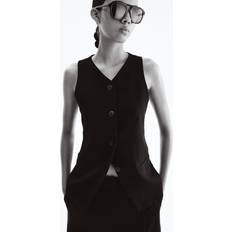 H&M Overtøj H&M Dame Lang Vest - Sort