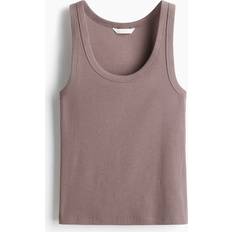 H&M Gammelrosa Ribbet Tanktop - Dame