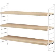 String Wall Shelves String Pocket Ash/White Wall Shelf 60cm
