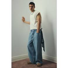 H&M Super Baggy Jeans Herre - Lys Denimblå