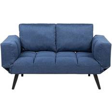 Navy blue sofas Beliani Brekke Navy Blue Sofa 183cm 2 Seater