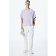 H&M Men Clothing H&M Herre T-shirt Med Tryk Loose Fit - Rosa/Le Triangle