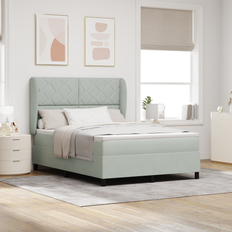 Continental Beds vidaXL Box Spring with Mattress Light 160x200 cm Continental Bed