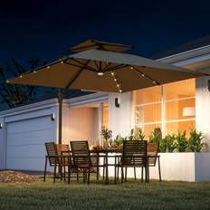 Parasols & Accessories OutSunny Aluminium Cantilever Parasol UV50+ Khaki