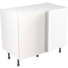 KitchenKIT Base Unit Blind Corner 1000mm Value Slab Cabinet Door - Standard Matt White