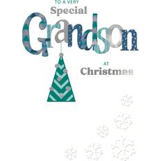 Second Nature Grandson Festive Joy Tree Bauble Christmas Greeting Card