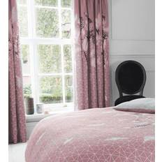 Pink Pencil Pleat Tape Top Curtains 66 x 72