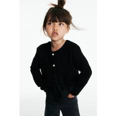 Black Cardigans Children's Clothing H&M Bouclé-Knit Cardigan - Black