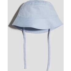 6-9M Bucket Hats Children's Clothing H&M Baby Linen Sun Hat - Light Blue