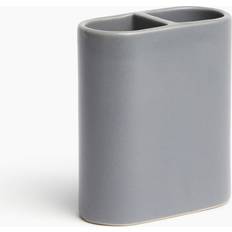 Grey Toothbrush Holders H&M Stoneware Toothbrush Mug Light Grey