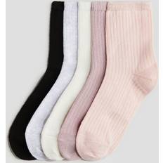 3-6M Socks Children's Clothing H&M Girls 5-Pack Socks - Black/Pink