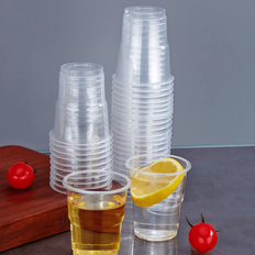 Shein 20pcs Clear Plastic Cups For Hot Cold Drinks