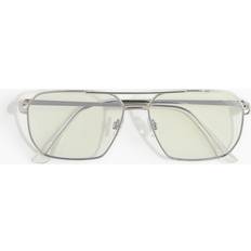 Men Silver Coloured Blue Light Glasses
