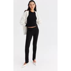 H&M Zip-Hem Heavy Jersey Leggings - Black