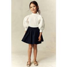 Blue Skirts H&M Flared Cotton Skirt - Navy Blue