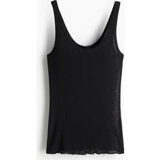 H&M Ladies Ribbed Vest Top - Black
