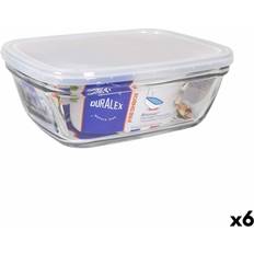 Transparent Food Containers Duralex Freshbox Rectangular Transparent Lunchbox Set of 6 Food Container