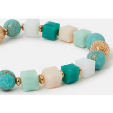 Accessorize Mix Bead Stretch Bracelet - Blue