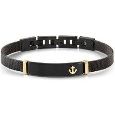 Nomination Black Bracelets Nomination Sea Lover Anchor Link Bracelet Black PVD Gold