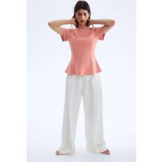 H&M Tailliertes Shirt Mattrosa - Damen