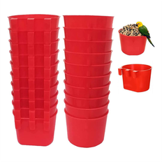 Pets SEM 20Pcs Chickens Feeders for Cage Plastic