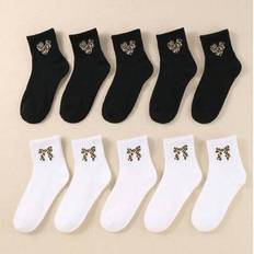Black Underwear Shein Chic And Cute Kids Socks Black White