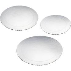 Tårtfat Modern House Set 3 Delar 20 25 30 cm Silver Tårtfat