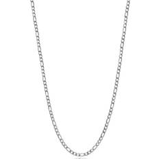 Nialaya Herr Halsband Nialaya Men's Silver Figaro Chain 3Mm - Silver