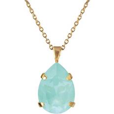 Caroline Svedbom Halsband Caroline Svedbom Mini Drop Necklace Gold Soft Mint - Gold Soft Mint