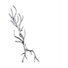 Silver Broscher Efva Attling Rötter Brooch - Silver