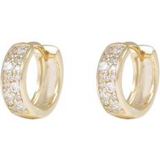 Smykker Snö of Sweden Nisi Stone Hoop Earring Ear 8mm - Gold