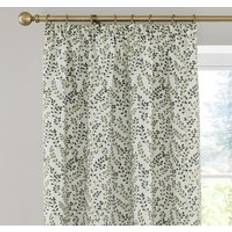 Dunelm Shimla Pencil Pleat Curtains Green