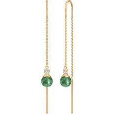 Julie Sandlau Transparent Øreringe Julie Sandlau Berry Chain Øreringe Forgyldt Turmalin Krystal Cubic Zirkonia - Gold/Turmalin