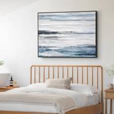Cedar & Sage Tidalscape Canvas Blue Framed Art