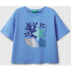 3XL Children's Clothing United Colors of Benetton T-shirt With Glittery Print - Sky Blue