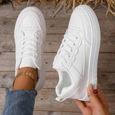 Women Trainers Shein Plus Size Women Versatile Student Shoes - White