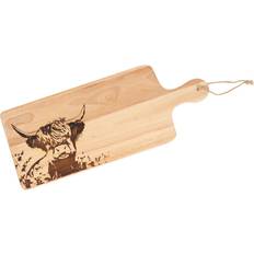 Highland Cow Oak Paddle Natural