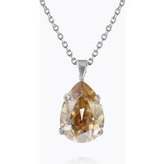 Caroline Svedbom 14k Halsband Caroline Svedbom Mini Drop Necklace Golden Shadow Rhodium