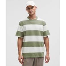 Lululemon Herr Överdelar Lululemon T-Shirt Aus Schwerem Baumwolljersey Streifen Pack Stripe Burnside Green White