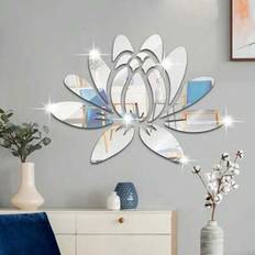Blue Self-adhesive Decorations Shein Acrylic Mirror Wall Sticker 1pc Self-adhesive Decoration