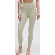Dam - Yoga Strumpbyxor & Stay-ups Lululemon Wunder Under Leggings With Housing Bund - Fog Green