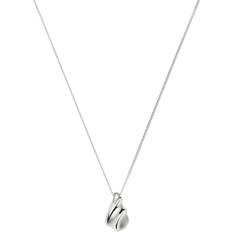 Missoma Silver Necklaces Missoma Savi Ridge Droplet Pendant Necklace - Silver Plated