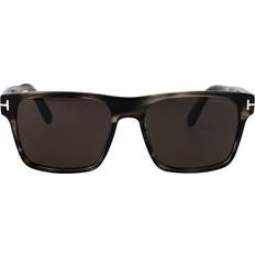 Tom Ford Herre Solbriller Tom Ford FT1205 Calder 56A Solbriller Acetat Havana Røg Firkantet - Sort