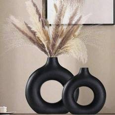 Shein Black Plastic Circular Flower Decoration Vase