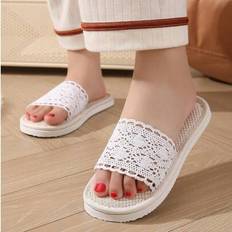 Laced - Women Slippers Shein New Lace Linen Comfortable Indoor Slippers