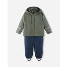 Reima 110 Regnsæt Reima Regnset Med Foer Til Børn Tipotella - Greyish Green