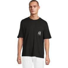 Armani Exchange Tops Armani Exchange Pocket T Shirt Manches Courtes Brodé - Black